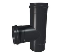 TE EMAILLE POUR CONDUIT EVACUATION FUMEE CHEMINEE POELE CHALEUR INTERIEUR DISTRIBUTION TUBAGE RACCORD 90 ° Ø 80 mm