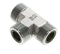 Té en acier zingué UN 1-7/16''-12 mâle ORFS 400 Bar - Hydraulique