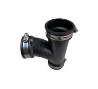 Té en Caoutchouc Flexible avec Pinces - Té Noir pour Tuyaux 50-63mm, Plage de Serrage