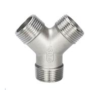 Té en forme de Y à filetage mâle 1/4 "3/8" 1/2 "3/4" 1 "1-1/4" 1-1/2 "2", raccords de tuyauterie en forme de Y en acier inoxydable 304, 1 PCS(DN8)