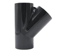 Té en PVC 45° Manchon de dérivation I 50 x 50 x 50 mm de diamètre intérieur I Manchon de tuyau avec 3 raccords I Raccord de tuyau pour tuyaux et raccords en PVC I bm171