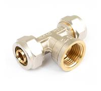 Té femelle à compression pour tube multicouche - F15x21 - diam 16 mm BOUTTÉ