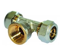 Té femelle à compression pour tube multicouche - F15x21 - diam 16 mm BOUTTÉ