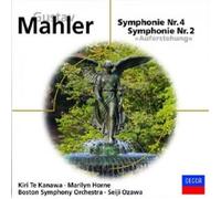 TE KANAWA/BSO/OZAWA/+ - GUSTAV MAHLER-SINFONIEN 2,4 (2 CD) 13 TRACKS NEUF