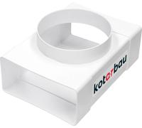 Té KOTARBAU® pour gaines de ventilation plates 120x60mm avec trou ⌀100mm Raccord de gaine