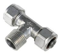 Somatherm – Té à visser multicouche Ø16 Mâle 15/21 sans outil, joints toriques, 10 bar, 5–90°C