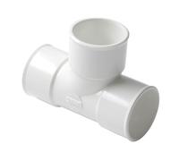 Té PVC blanc pied de biche à 87°30 Ø 50 - TJ188BL NICOLL