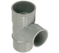 Té pied de biche PVC Mâle Femelle 87°30 D32 - WAVIN - 3026012 Gris G