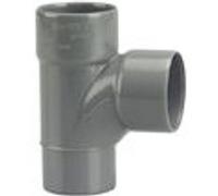 Té pied de biche PVC Mâle Femelle 87°30 D50 - WAVIN - 3026010 Gris G