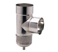 Té pour tubage à 90° TEN inox + purge