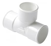 Nicoll - Té pied de biche PVC TJ188BL - 87°30 - Ø50 - Triple emboîtage - Blanc