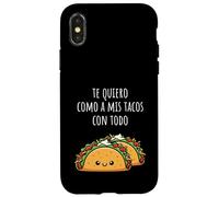 Te Quiero Como A Mis Tacos Con Todo Funny Sweet Taco Saying Coque pour iPhone X/XS