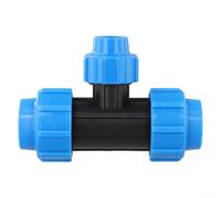 Té réducteur en polypropylène à 90 degrés pour tuyaux en polyéthylène compatible avec les spécifications de conduite d'eau standard pour une installation sans fusible sur le terrain (32 mm x 20 mm x