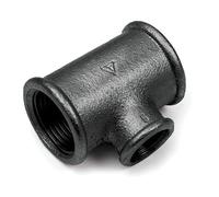 Té Réduit 90° FFF - Fonte Malléable Noire - Raccord Réducteur - 110°C - 25 Bar