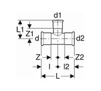 Té réduit Mapress Acier Carbone - 212