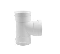 Té sanitaire droit en PVC 75 mm, raccord de canalisation à 3 voies pour évacuation, déchets et ventilation