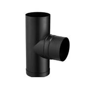 Té tampon émaillé noir - Té tampon émaillé noir - Diamètre intérieur 150 mm