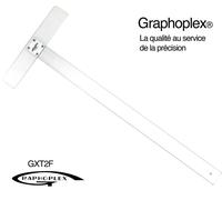 Minerva Équerre Té Graphoplex tête fixe vissée 2 bords antitaches 80 cm Transparent