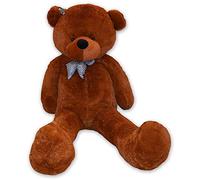 TE-Trend Ours en peluche géant XXL 160 cm - Marron foncé avec nœud - Doudou moelleux pour enfants et adultes - Lavable et certifié EN71 - Vendeur allemand
