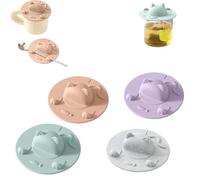 Tea Bag Mug Topper, Cute Cat-Designed Silicone Tea Bag Holder, 4 inch Silicone Teas Bags Holder & Squeezer, for Coffee Milk Teas (4PCS)