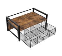 Tea Bag Organizer - 13.07 Inches Tea Storage Boxes | Te? Bag Holder - Vintage Style 4-Compartment T?a Storage with Drawer Display Shelf Anti Slip Base, Ideal for Home Kitchen or T?a Corner Use