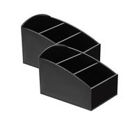 Tea Bag Organizer Acrylic Coffee Desktop Holder Storage Elegant Black 12.5X8.5X9CM 2Pcs