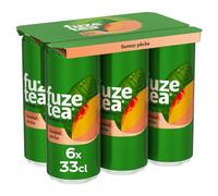 TEA - Boisson Thé Glacé Pêche FUZE | Savoureux goût de pêche | Rafraîchissant à tout moment | le pack de 6 canettes de 33cL | LOT DE 1