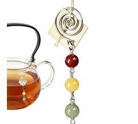 Tea Clip - Mug Infuser | Tea bag holder for mug with chain and bead charm, Non-slip stainless Téa bag weights for coffee teapot kitchen travel cooking, Reusable 7cm brewer accessory, 1-Pack