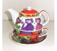 Tea for one Set "Evi" Porzellan, 4 teilig Kanne: 0,3 l, Tasse: 0,17 l