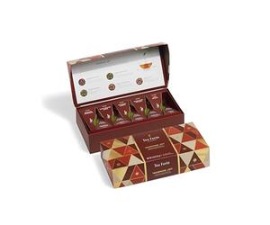 Tea Forte, Coffret à thé Petite Présentation 10 variétés différentes Sachet à thé pyramidal fait main (Warming Joy Chest)