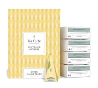 Tea Forte Green Mango Peach | Lot de 40 pyramides d'infusion | Thé vert bio