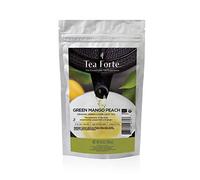 Tea Forté Green Mango Peach - Thé Vert Bio Mangue Pêche - Thé Feuilles Entières - Sachet Zip 454 gr