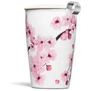 Tea Forte Kati Cup Tasse à thé en céramique avec infuseur et couvercle pour infuser, Hanami