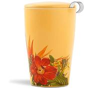 Tea Forte Kati Cup Tasse à thé en céramique avec infuseur et couvercle pour infuser (Paradis)