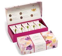 Tea Forte Petite boîte de présentation échantillonneurs de thé, boîte à thé variée, 10 infuseurs à thé pyramidaux fabriqués à la main (Mariposa)