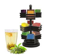 Tea Holder Organizer - Kitchen Teabag Holder | 3-Tier 9-Compartment Sugar Packets Chest | Compartment Tea Organizer For Home Pantry Cafe Office Desk Countertop Bar Counter