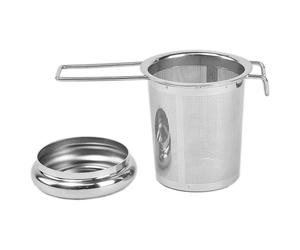 Tea Infuser - Fine Mesh Strainer, Compact Loose Leaf Filter, Leak-Proof Anti-Drip Gadget With Lid, Easy Clean And Portable | Multi-Purpose For Office Home Kitchen Camping Travel Use