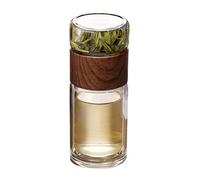 Tea Infuser Infusible Tea Maker Infusifie Tea Infuser Cup Light Portable Travel Tea Maker with Tea Filter (Wood color * Mu INFUSEUR