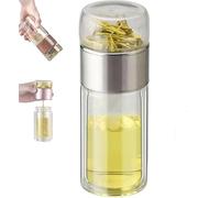 Tea Infuser,Infusifie Tea Infuser,Portable Glass Double Wall Teas Infusers Bottle for Loose Leaf Teas with Heat,3 in 1 Teamaker for Office,Travel, Home (A, 500ml)