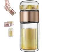 Tea Infuser,Infusifie Tea Infuser,Portable Glass Double Wall Teas Infusers Bottle for Loose Leaf Teas with Heat,3 in 1 Teamaker for Office,Travel, Home (C, 500ml)