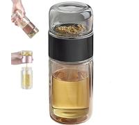 Tea Infuser,Infusifie Tea Infuser,Portable Glass Double Wall Teas Infusers Bottle for Loose Leaf Teas with Heat,3 in 1 Teamaker for Office,Travel, Home (B, 500ml)