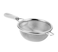 Tea Infuser - Stainless Steel Loose Leaf Strainer Fine Mesh Filter | Stainless steel tea strainer with fine mesh and foldable design for brewing loose leaf tea in cups or teapots.
