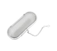 Tea Infuser Strainer - Fine Mesh Loose Leaf Filter for Brewing | Reusable Stainless Steel Long Tea Steeper with Hanging Chain, Kitchen Beverage Accessory for Office Camping Travel, 4,5x4,5x1 1 cm