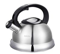 Tea Kettle Tea Pot Stovetop, Loud Whistling Coffee and Teapot, Food Grade Stainless Steel for Anti-Hot Handle And No-Rust, Suitable for All Heat Sources,Red,3L marriage