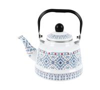 Tea Kettle, Teapot Floral Vintage, 7.48-Inch Enamelware Water Boiler with Modern Style, Bouilloire de grande capacité pour la maison et le dortoir, Pot de thé décoratif pour les pique-niques, le