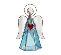 Tea Light Holders - Acrylic Stained Angel Desk Decor, Decorative Sunlight Suncatcher Candle Holder for Home Living Room Bedroom | Coffee Table Cabinet Shelf Nightstand Entryway Ambient Decoration