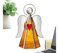 Tea Light Holders - Acrylic Stained Angel Desk Decor, Decorative Sunlight Suncatcher Candle Holder for Home Living Room Bedroom | Coffee Table Cabinet Shelf Nightstand Entryway Ambient Decoration