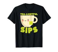 Tea-Lightful Sips Cute Tea Lover Citation T-Shirt