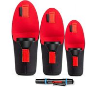 TEA-Lot de 3 étuis de protection en néoprène pour objectif d'appareil photo Canon, Nikon, Sony, Panasonic, Pentax, Olympus, DSLR avec stylo de nettoyage