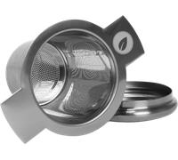 Tea Master - Filtre à Thé avec Couvercle/Base de Support - argenté